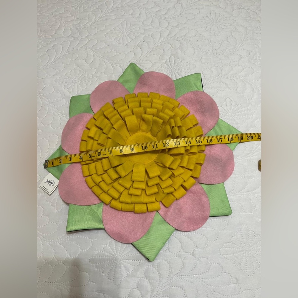 Joyhound Pink and Yellow Snuffe  Mat Flower - Picture 6 of 10